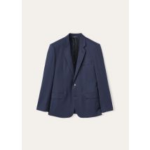 Loro Piana - International Suit Zelander Herringbone, Man, Sea Blue, Size: 56