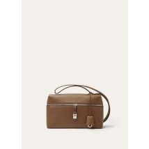 Loro Piana - Extra Bag L27 Ostrich Saddle Leather, Woman, Moorland/Antique Silver, Size: NR
