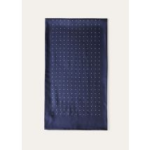 Loro Piana - Sciarpa Tie Silk Pois, Man, Blue Navy/White, Size: NR