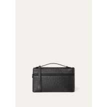 Loro Piana - Extra Pouch L29 Ostrich Saddle Finish, Uomo, Black, Taglia: NR