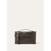 Loro Piana - Extra Pouch L29 Soft Matt Alligator, Man, Dark Chocolate Licorice/Onyx, Size: NR