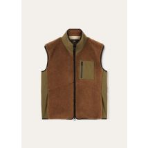 Loro Piana - Ander Gilet Curly Cashfur, Man, Antelope Brown/Pear Melange, Size: XXL