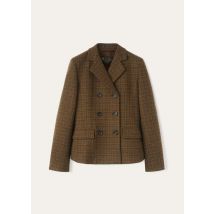 Loro Piana - Lucile Db Jacket Sopra Visso Cash Double, Frau, Pied De Poule/Gingerbread Gold Melange, Größe: 46