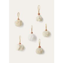 Loro Piana - Set Of 6 Assorted Cash Christmas Balls, White/Nougat/Gold, Size: NR