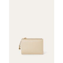 Loro Piana - Extra Bifold Zip Wallet Linen Calf, Woman, Sunday Morning/Sun Gold, Size: NR