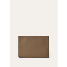 Loro Piana - Extra A4 Pouch Tender Calf, Man, Warm Mastic/Onyx, Size: NR