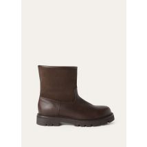 Loro Piana - Suilven Walk Mid Boot Smooth Calf Suede Shearling, Man, Chocolate, Size: 39