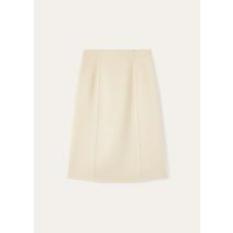 Loro Piana - Halle Skirt Baby Cash Double, Frau, Creamy Cashmere Melange, Größe: 42