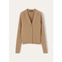 Loro Piana - Baby Cash Light Treccia Cardigan Sweater Gg 7, Donna, Golden Wheat/Gingerbread Gold, Taglia: 42
