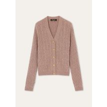 Loro Piana - Baby Cash Light Treccia Cardigan Sweater Gg 7, Woman, Jelly Mash, Size: 40