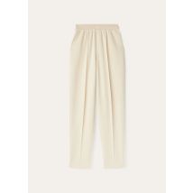 Loro Piana - Siena Trousers Silk Cotton Gg 14, Woman, Rice Milk, Size: 46