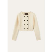 Loro Piana - Maggie Db Jacket Baby Cash Double, Woman, Creamy Cashmere Melange, Size: 42