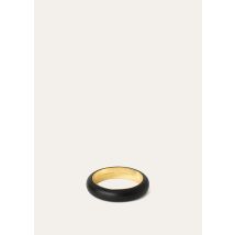 Loro Piana - Duo Bangle Bracelet Rounded Calf, Woman, Black/Jewel Sun Gold, Size: M