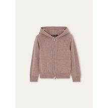 Loro Piana - Merano Kid Hooded Bomber Baby Cash Gg 12, Ashen Pink Melange, Size: 2