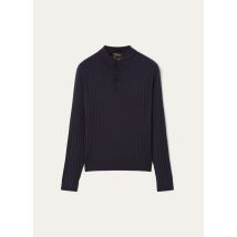 Loro Piana - Vicuna Iconic Polo Gg 18, Man, Navy Blue, Size: 54