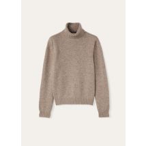 Loro Piana - Loro Mouline Turtleneck Sweater Recycled Cash Gg 7, GRAIN BROWN-RED SAND-PURE DUNES, Size: 8