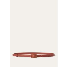 Loro Piana - Covered Buckle Belt Rounded Calf, Woman, Deep Kummel/Sun Gold, Size: NR