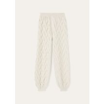 Loro Piana - Cocooning Cozy Braids Trousers Baby Cash Gg 5, Woman, White Snow, Size: XS