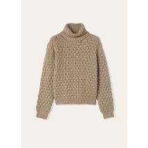 Loro Piana - Cocooning Aircash Turtleneck Sweater Gg 3, Donna, Marrone, Taglia: M