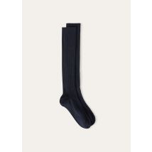 Loro Piana - Sottile Socks Wool Cash Silk Gg 18, Man, Navy Blue, Size: L