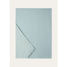 Loro Piana - Sciarpa Opposite Duo Cavalry Cash Silk, Femme, Zen Blue/Pale Leaf, Taille: NR