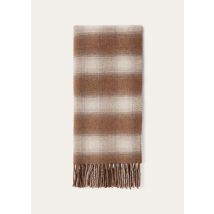 Loro Piana - Sciarpa Tartan Wish Cash Double, Woman, Light Camel/Ancient Paper, Size: NR