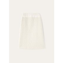 Loro Piana - Elisa Skirt Cash Silk Diamond, Woman, Nougat, Size: 38