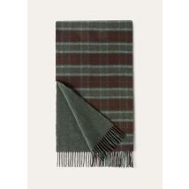 Loro Piana - Sciarpa Double Glen Check Wish Cash, Man, Fancy Dark Green, Size: NR