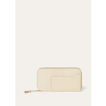 Loro Piana - Extra Continental Zip Around Wallet Linen Calf, Woman, Sunday Morning/Sun Gold, Size: NR