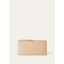 Loro Piana - Extra Bifold Purse Linen Calf, Woman, Light Mastic/Sun Gold, Size: NR