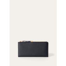 Loro Piana - Extra Bifold Purse Linen Calf, Woman, Black/Sun Gold, Size: NR