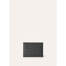 Loro Piana - Extra Cardholder Ostrich Saddle, Man, Navy Blue, Size: NR