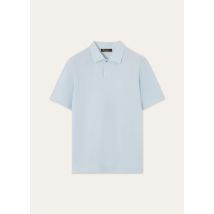 Loro Piana - Pietro Polo Open Pique' Dyed, Man, Delicate Sky, Size: M