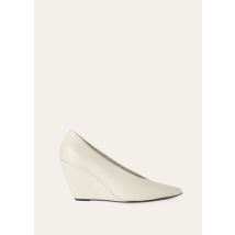 Loro Piana - Viola High Wedge Pump Crispy Calf, Femme, Cookies And Cream, Taille: 39