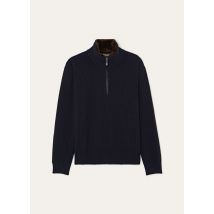 Loro Piana - Alpe Campo Halfneck Sweater Cash Gg 8 - Fur, Uomo, Navy Blue, Taglia: L