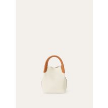 Loro Piana - Bale Micro Fine Grained Leather Double Color, Woman, Whisper White/Wheat Bran/Sun Gold, Size: NR