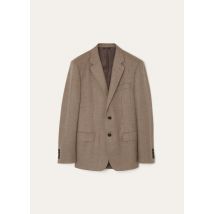 Loro Piana - International Sb Suit Pecora Nera Drap, Man, Steel Brown, Size: 56