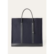 Loro Piana - Beam Tote Large Melton Cash Rounded Calf, Man, Blue Navy/Black/Gun Metal, Size: NR