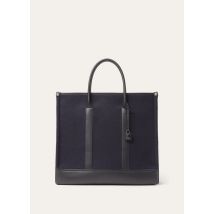 Loro Piana - Beam Tote Small Melton Cash Rounded Calf, Man, Blue Navy/Black/Gun Metal, Size: NR