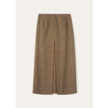 Loro Piana - Lise Skirt Overcheck Cheviot, Frau, Tundra Green Overcheck, Größe: 36