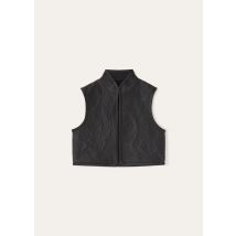 Loro Piana - Tony Embroidered Vest Satin Mireille, Woman, Black, Size: 44