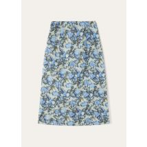 Loro Piana - Halle Long Skirt Chine' Cardo Bottonato, Frau, Beau Blue/Eclipse Blue/Thyme Bundle, Größe: 38