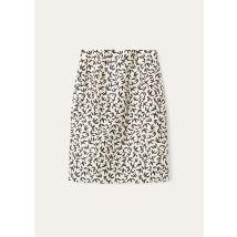 Loro Piana - Silvia Skirt Swallows Print Mikado, Woman, Black/Nougat, Size: 36