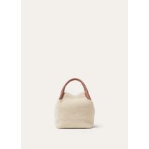 Loro Piana - Bale Small Cashfur Rounded Leather, Woman, Ancient Paper/Caramel Sugar/Sun Gold, Size: NR