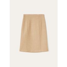 Loro Piana - Halle Skirt Melton Cash Wool, Woman, Natural Light Camel, Size: 44