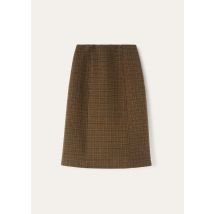 Loro Piana - Halle Skirt Sopra Visso Cash Double, Woman, Pied De Poule/Gingerbread Gold Melange, Size: 36