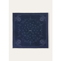 Loro Piana - Foulard Cardo Decor Wool, Woman, Eclypse Blue/White, Size: NR