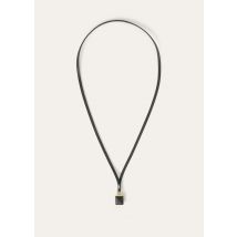 Loro Piana - Extra Padlock Necklace Rounded Calf, Woman, Black/Jewel Sun Gold, Size: NR