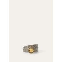 Loro Piana - Ghiera Bracelet Glazed Alligator, Femme, Puddle Gray/Jewel Sun Gold, Taille: NR