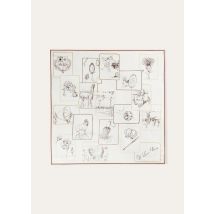 Loro Piana - Foulard Lp Elements Silk, Woman, White/Dark Brown/Kummel, Size: NR